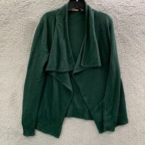 Cashmere Addiction Sweater Womens Small Cardigan Top Green*